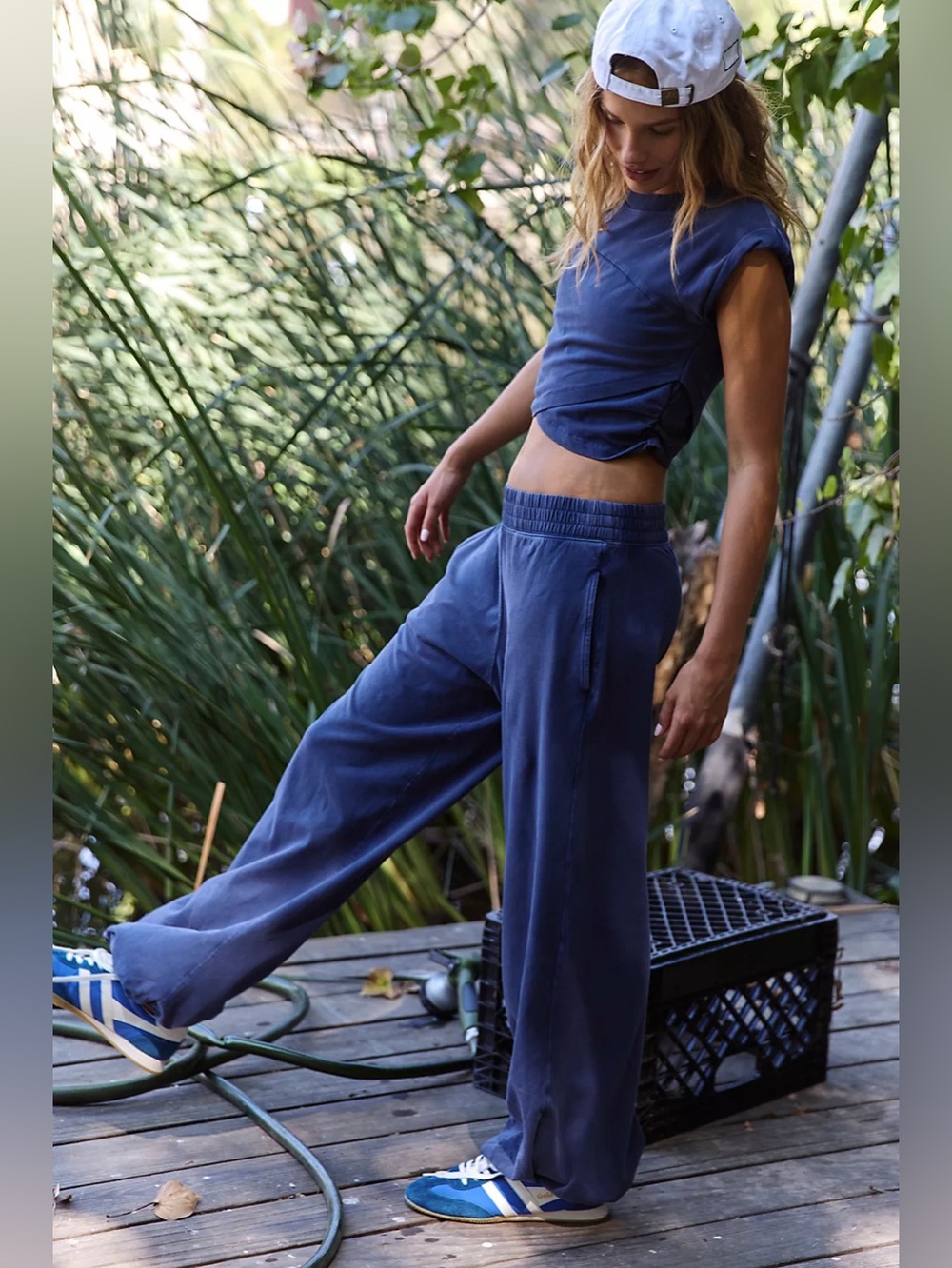 NWT FREE PEOPLE MOVEMENT Hot Shot Crossover Set | Midnight Navy MSRP $98 Size S